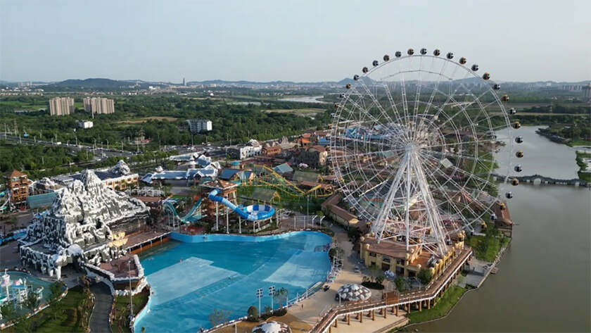 赣中首座综合性现代主题乐园！江西吉安欢乐世界水上游乐设备进入试滑验收阶段